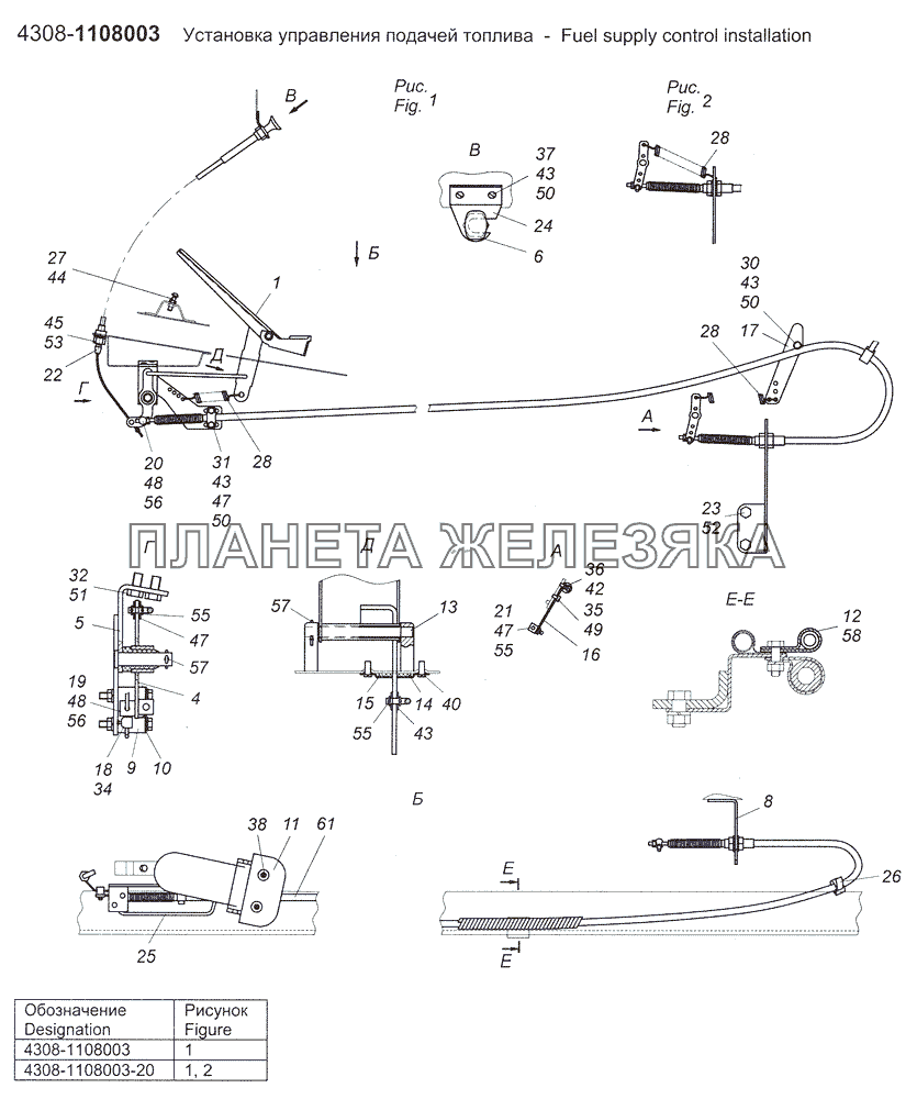 4308-1108003 Установка управления подачей топлива КамАЗ-4308 (2008)